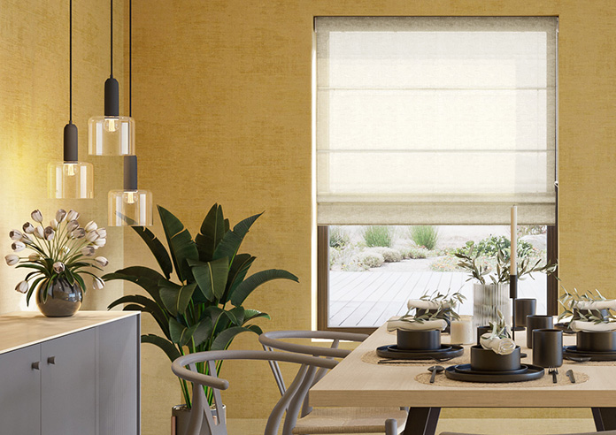 Padua Voile, Ivory - Twist&Fit Roman Blind - Image 3